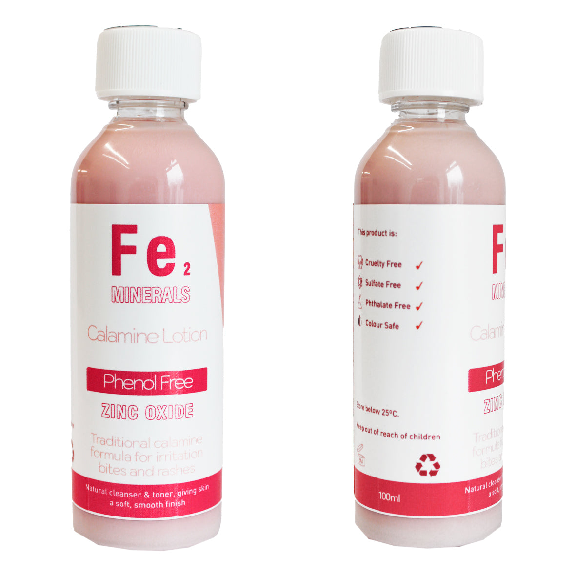 Fe2 Minerals Traditional Calamine Lotion 100ml | Phenol Free