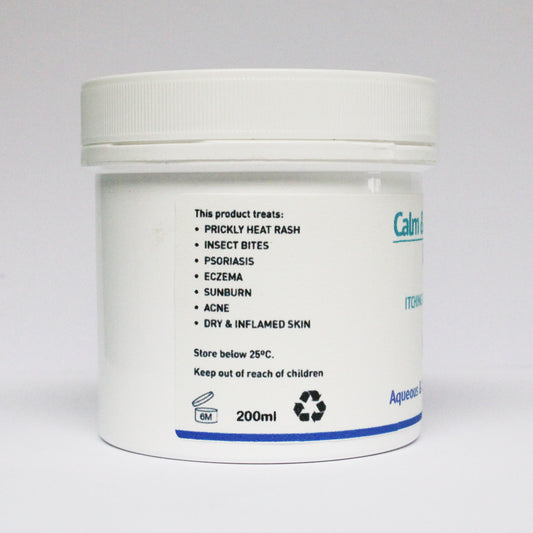 Calm & Calamine UK | Aqueous & Calamine Cream 200ml | Calm Irritated Skin & Spots